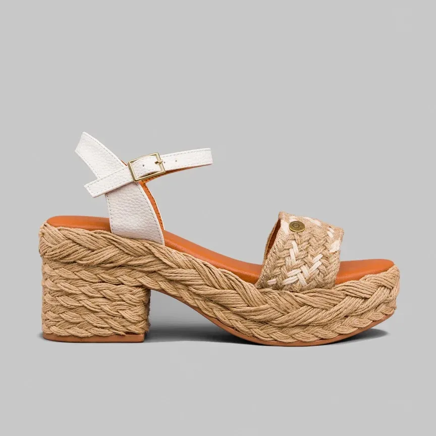 Sandalias para dama Primise Matisse Jute/White