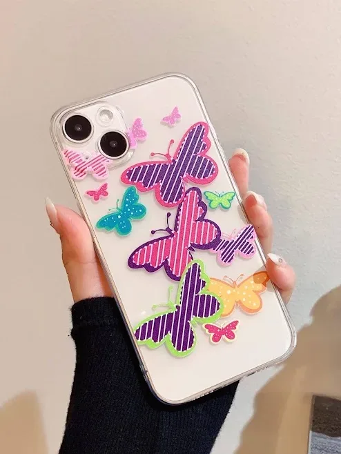 Estuche para P40 lite diseño de mariposas