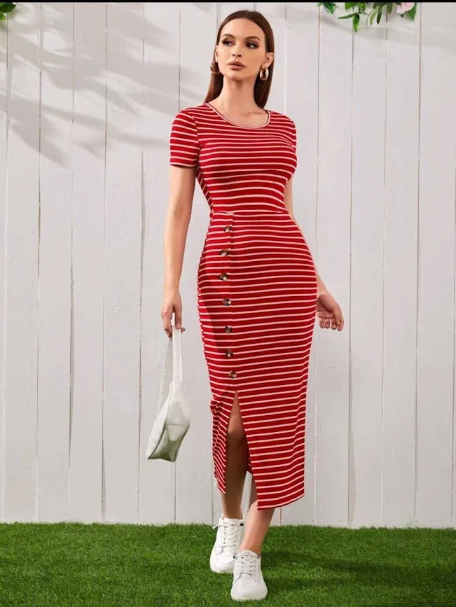 Vestido para dama diseño a rayas