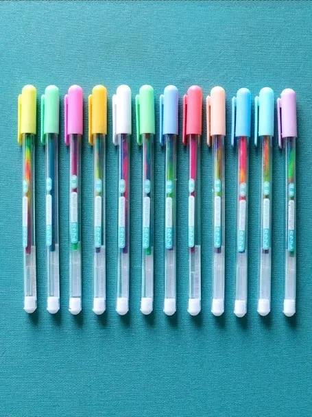 Set de plumas de gel multicolor