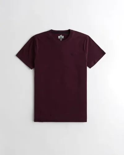Camiseta Hollister para caballero color vino