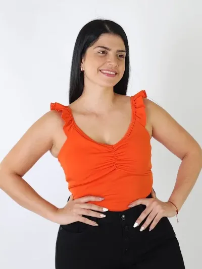 Blusa para dama color anaranjado