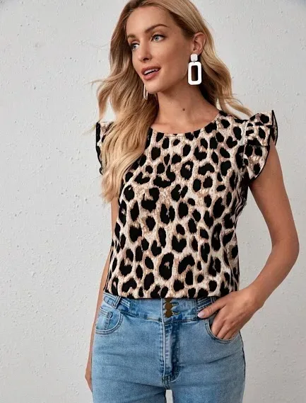 Blusa diseño de Leopardo para Dama.