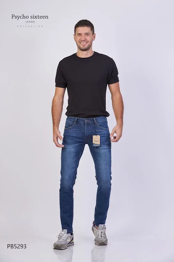 Jeans PSYCHO SIXTEEN para caballero PB5293 Slim fit color azul