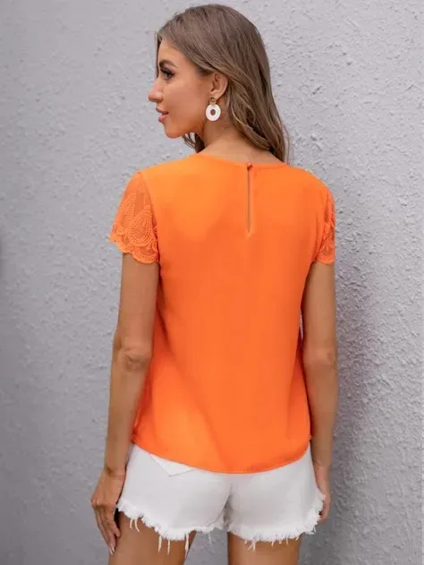 Blusa para dama color anaranjada