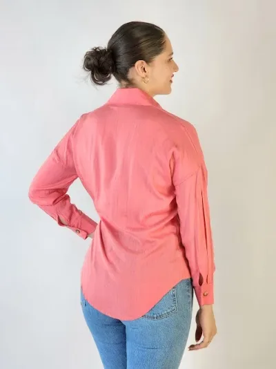 Camisa para dama color rosa