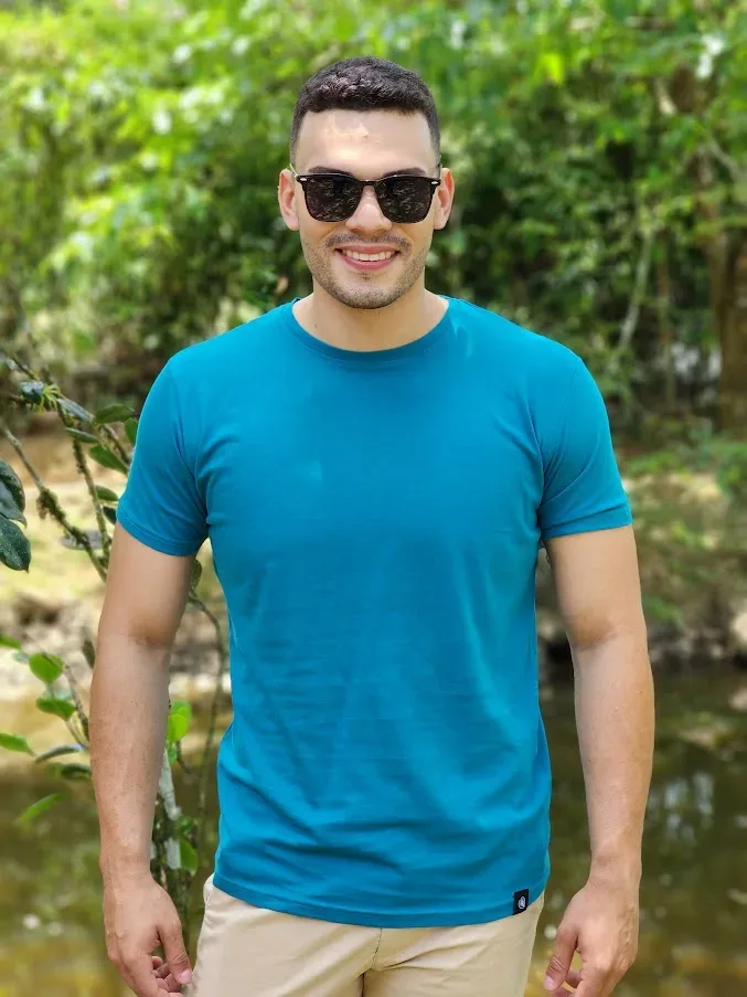 Camiseta para caballero Estivaneli color turquesa