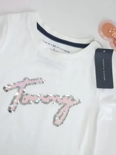 Camiseta Tommy Hilfiger para niña color blanco