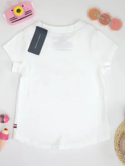 Camiseta Tommy Hilfiger para niña color blanco