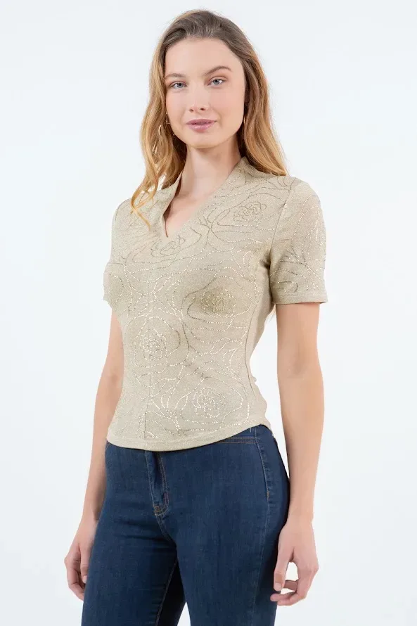 Blusa color beige para Dama