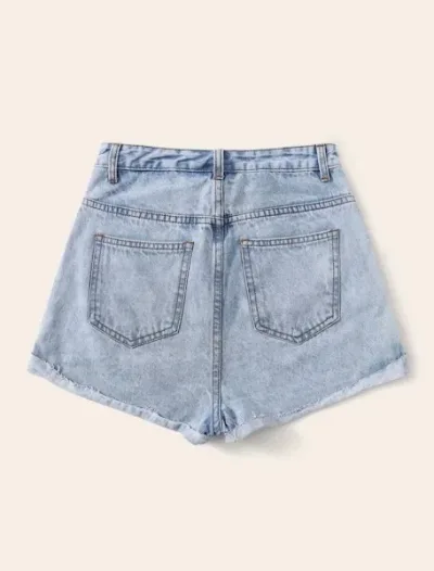 Short para dama color celeste