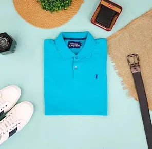 Camiseta Cambridge Polo Club para caballero color turquesa