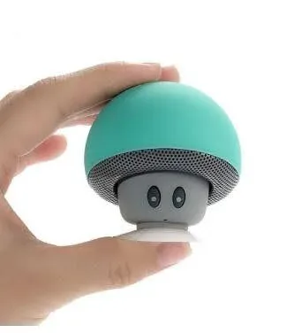 Parlante inalámbrico con diseño de hongo.