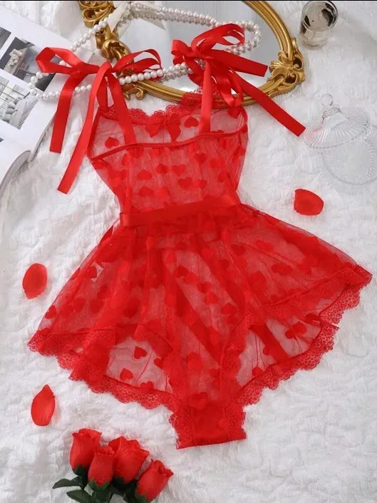 Lenceria para dama color rojo
