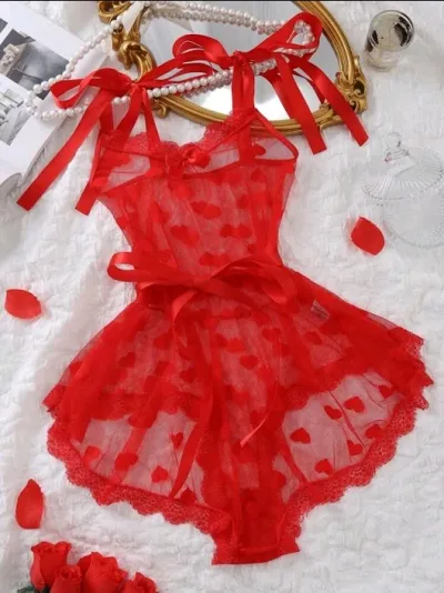 Lenceria para dama color rojo
