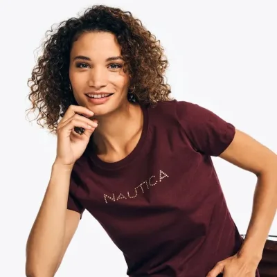 Camiseta Nautica para dama color vino