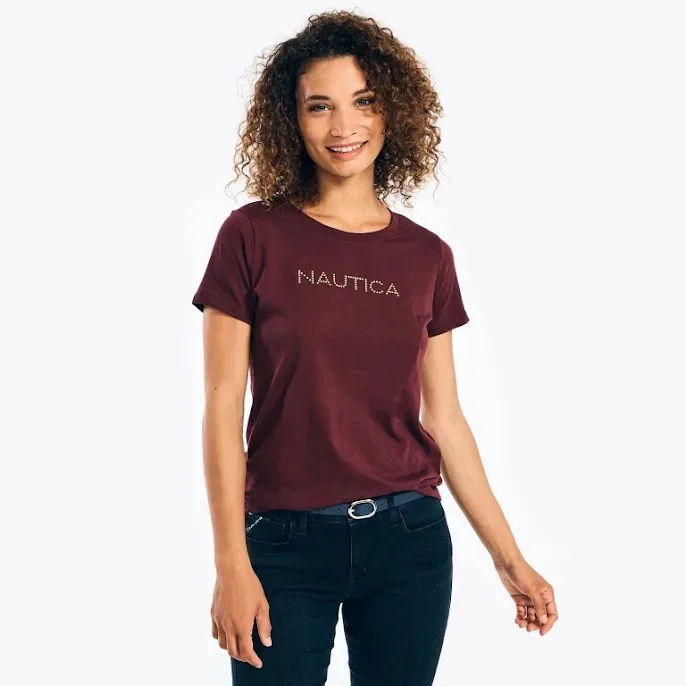 Camiseta Nautica para dama color vino