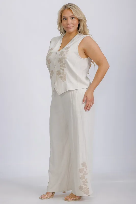 Conjunto La Reyna para dama 01707X# COLOR BEIGE