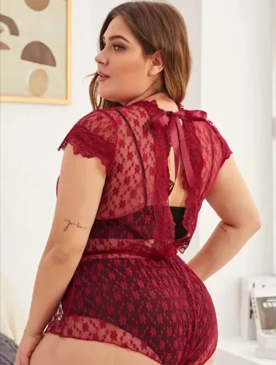 Lencería para dama color vino