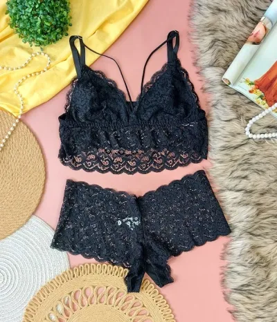 Lencería para dama color negro