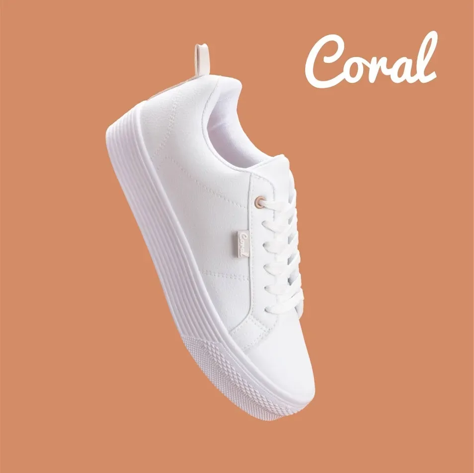 Tenis Coral para dama REMI WHITE PU color blanco