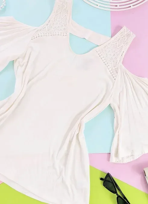 Blusa para dama color blanco hueso