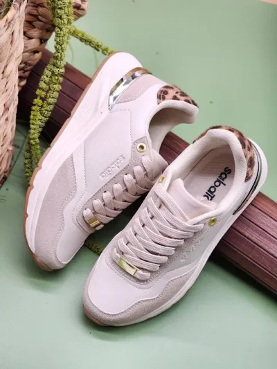 Tennis Sabata para dama swift-2502 BEIGE