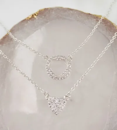 Collar para dama plata 925 , diseño de corazón