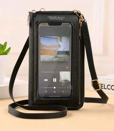 Cartera para telefono color negro