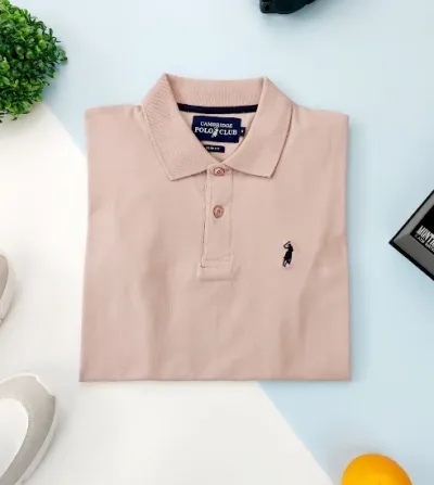 Camiseta Cambrige Polo Club para caballero color palo rosa