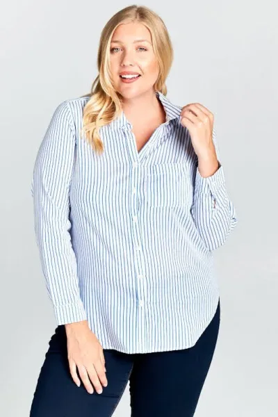 Blusa para dama con estampado a rayas