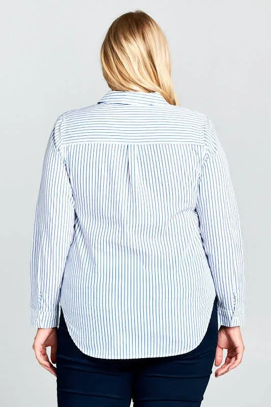 Blusa para dama con estampado a rayas