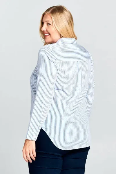 Blusa para dama con estampado a rayas