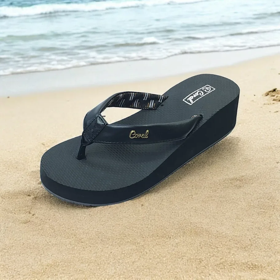Sandalias Coral COCLES ALL BLACK para Dama