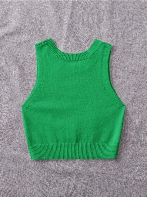Crop top para dama color verde