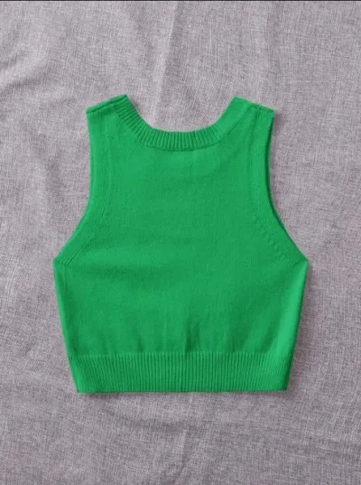 Crop top para dama color verde