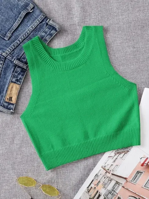 Crop top para dama color verde