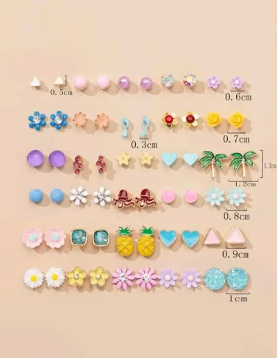 Set de 30 pares de aretes