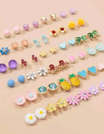 Set de 30 pares de aretes