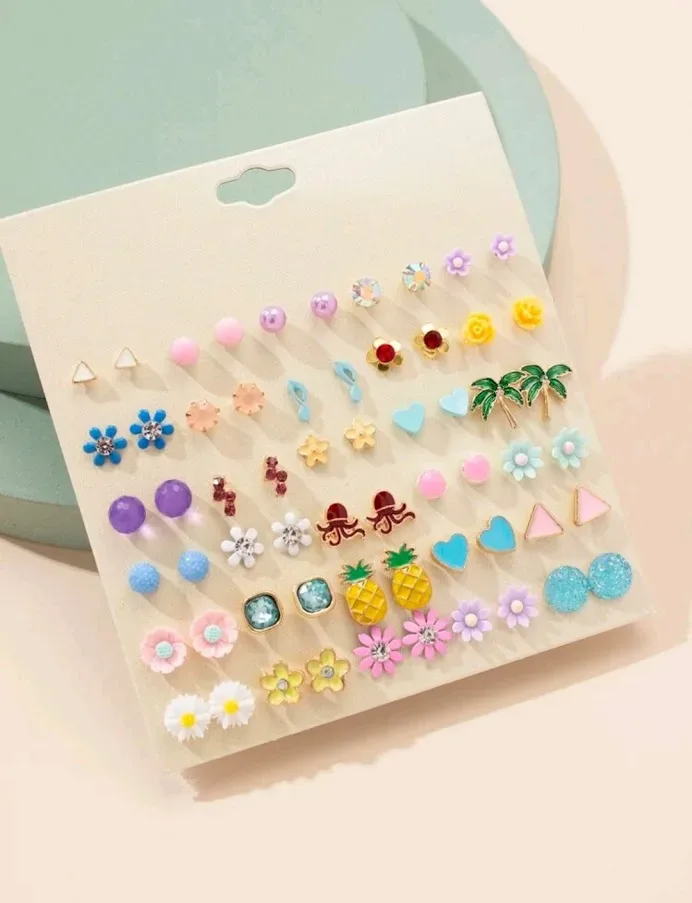 Set de 30 pares de aretes
