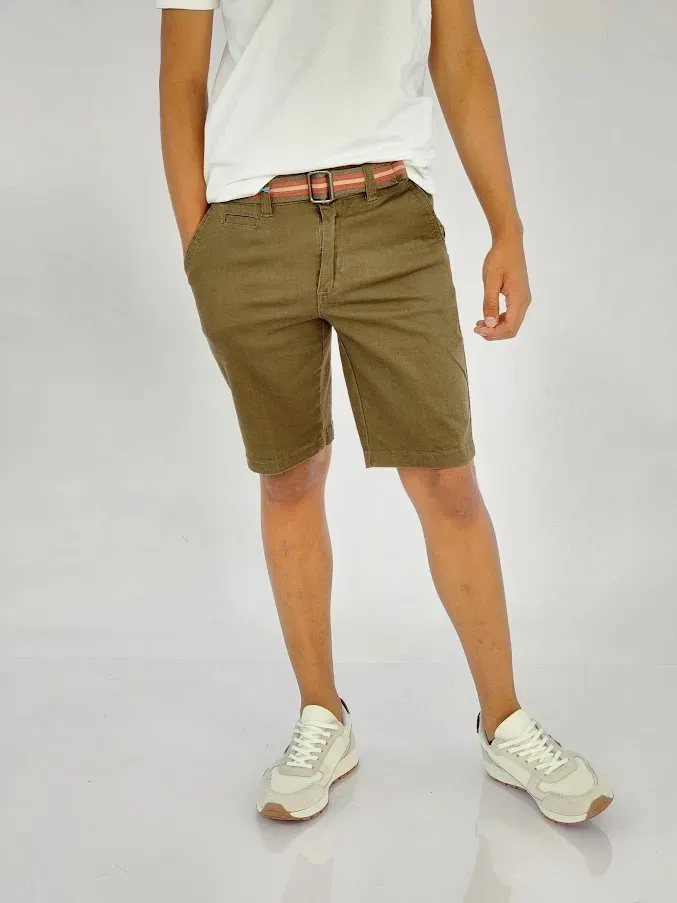 Short Cambridge Polo Club para muchachos color verde musgo
