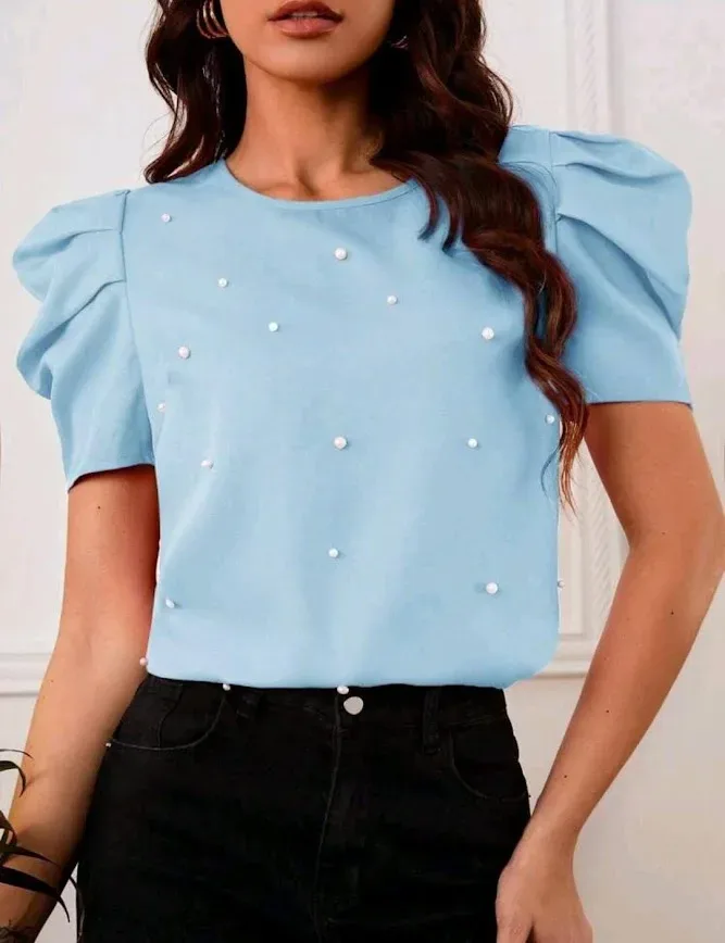 Blusa para dama color celeste