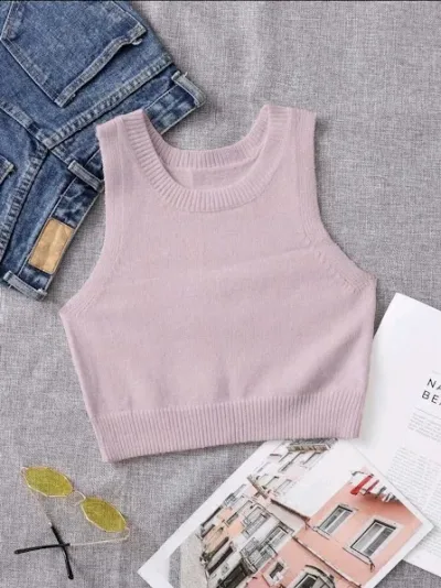 Crop top para dama color rosa