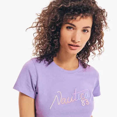 Camiseta NAUTICA color lila para dama