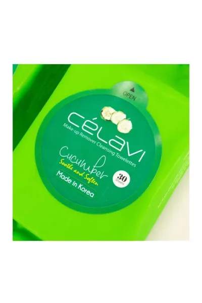 Toallitas desmaquillantes  verde  célavi