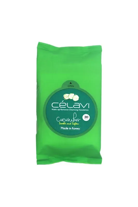 Toallitas desmaquillantes  verde  célavi
