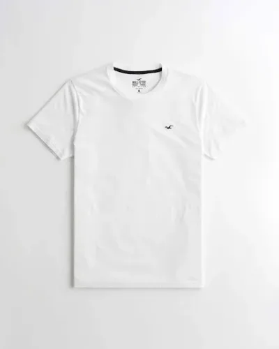 Camiseta Hollister para caballero color blanco