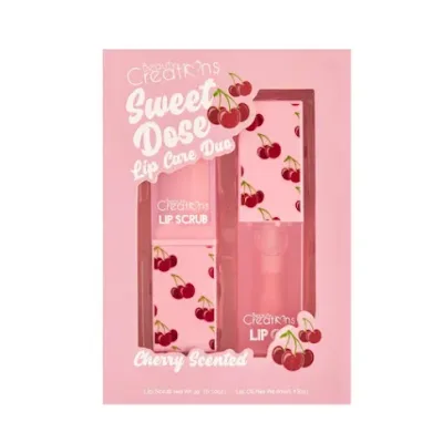 Set de gloss y exfoliante Beauty Creations para dama aroma cereza LOSET-3