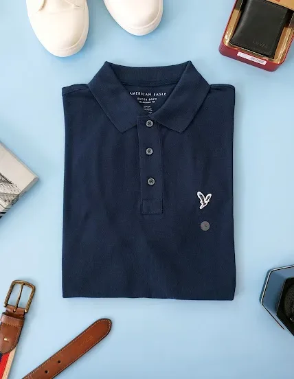 Camiseta American Eagle para caballero color azul