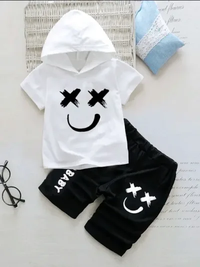 Conjunto para niño color negro y blanco